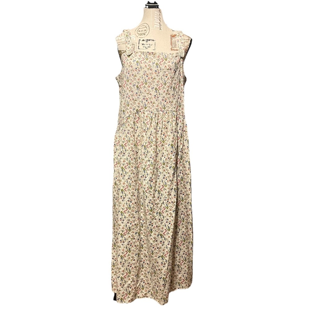 Zara Floral Midi Dress in Cream with Multi-Color Print - Picture 2 of 11